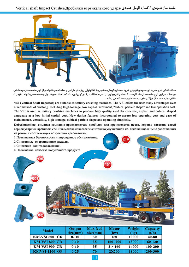 Kobesh Machine Products Catalog , Page 13, vertical shaft impact crusher