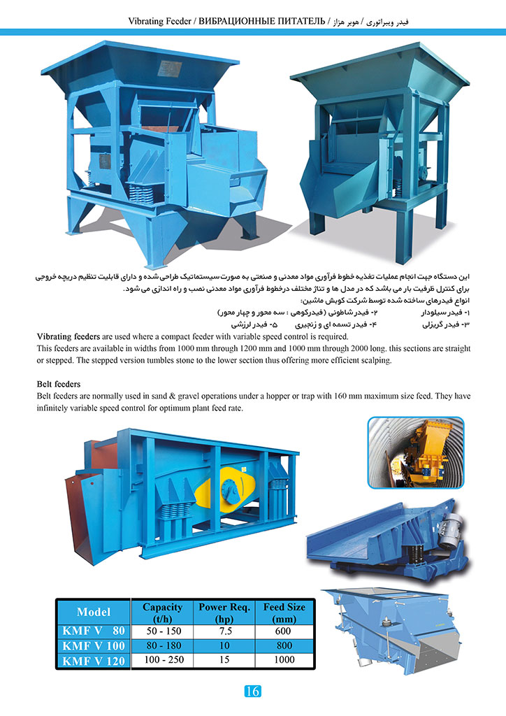 Kobesh Machine Products Catalog , Page 18, vibrating feeder